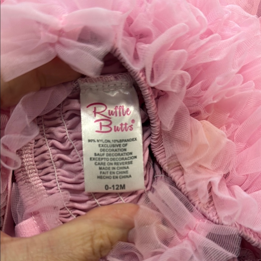Pink Ruffled Tulle Baby Dress - Picture 3 of 3